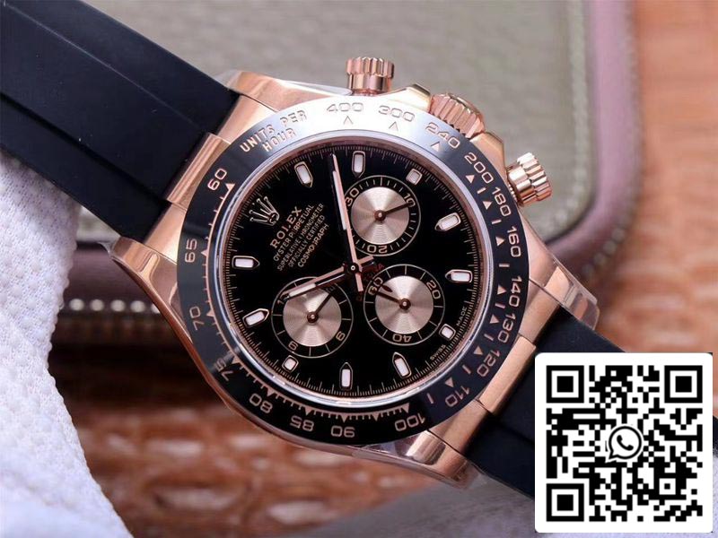 Rolex Daytona M116515LN-0017 1:1 Meilleure édition Noob Factory Cadran noir Suisse ETA4130