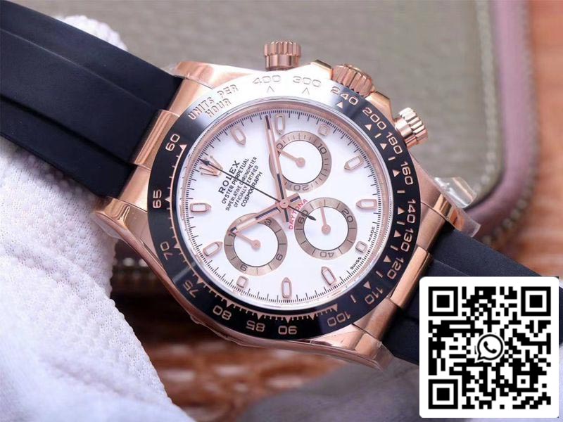 Rolex Daytona M116515LN-0019 1:1 Meilleure édition Noob Factory Cadran blanc Suisse ETA4130