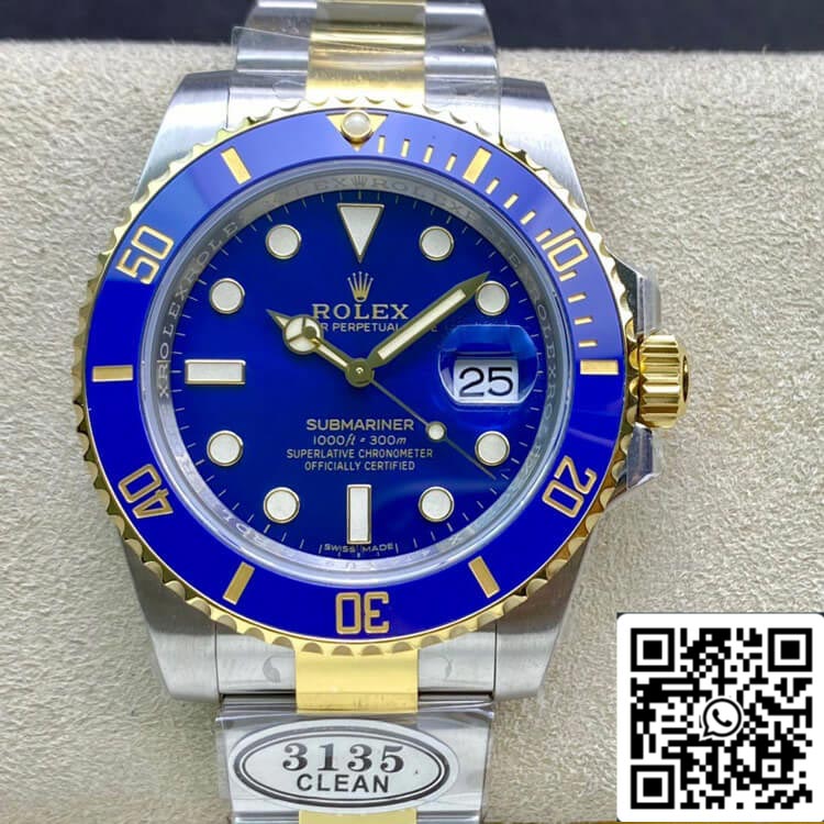 Rolex Submariner 116613LB-97203 1:1 Meilleure édition Clean Factory V4 Lunette bleue