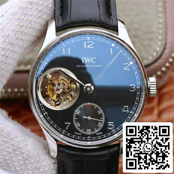 IWC Portuguese Tourbillon 1:1 Best Edition ZF Factory Black Dial