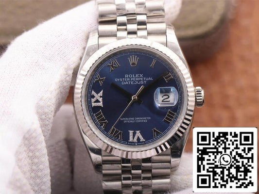 Rolex Datejust 126234 1:1 Best Edition EW Factory Blaues Zifferblatt