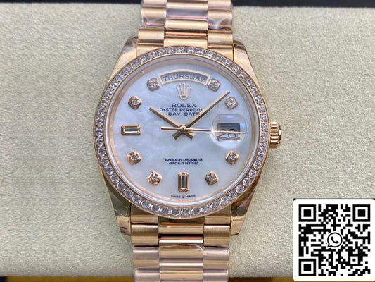 Rolex Day Date 128238 1:1 Best Edition EW Factory V2 Diamantbesetzte Lünette