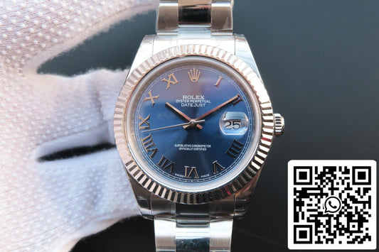 Rolex Datejust 116334 41 mm 1:1 Best Edition EW Factory blaues Zifferblatt