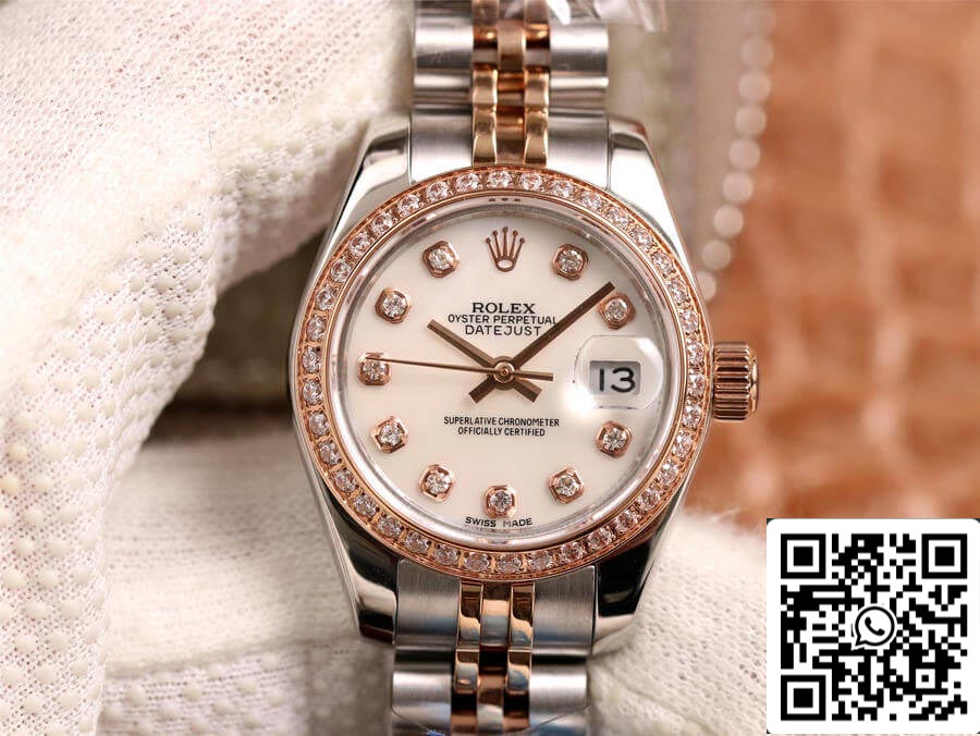 Rolex Datejust 28MM 1:1 Meilleure édition BP Factory Cadran blanc serti de diamants