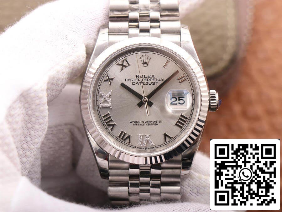 Rolex Datejust M126234-0029 1:1 Meilleure édition EW Factory Cadran argenté