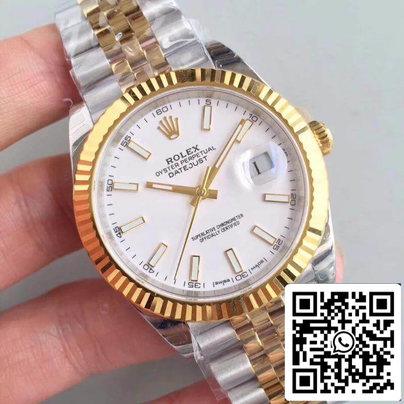 Rolex Datejust M126333-0016 EW Factory Mechanical Watches 1:1 Best Edition Swiss ETA3255 White Dial