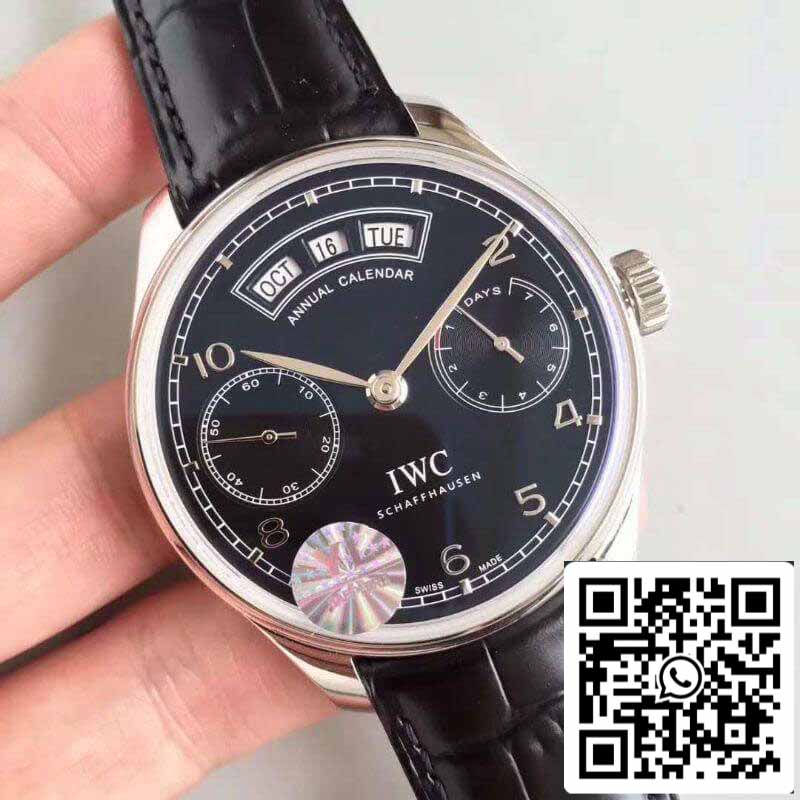 IWC Portugieser Annual Calendar IW503502 YL Factory 1:1 Best Edition Swiss ETA52850 Black Dial