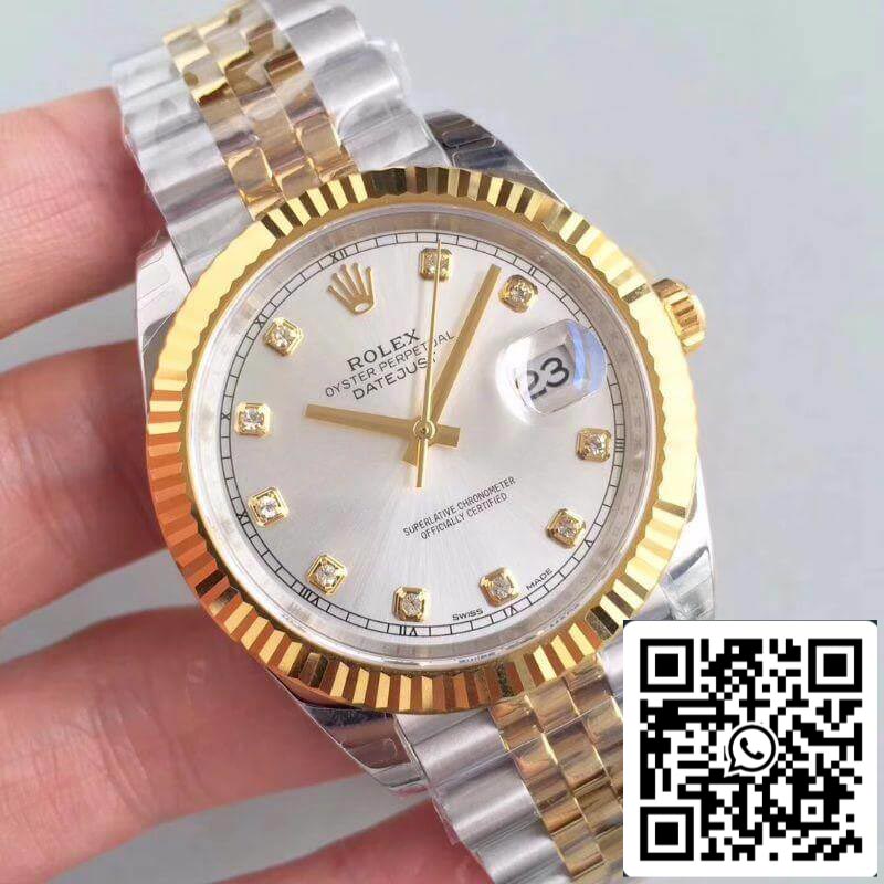 Rolex Datejust 41 126333 Cadran argenté 1:1 Meilleure édition suisse ETA3255 Bracelet en acier inoxydable 410L et or jaune 18 carats