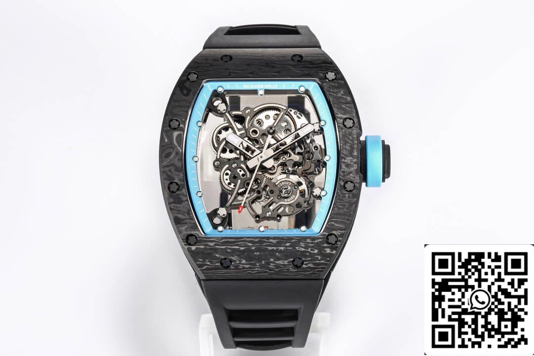 Richard Mille RM055 NTPT 1:1 Best Edition BBR Factory Black Rubber Strap