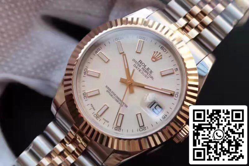 Rolex Datejust 41 126333-006 Cadran blanc 1:1 Meilleure édition suisse ETA2836-2 enveloppé d'or