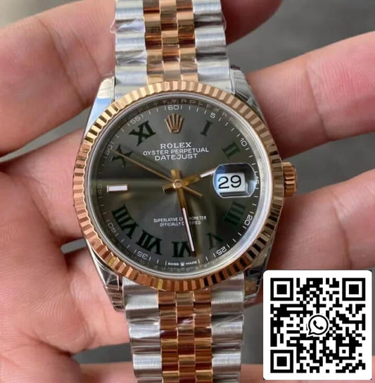 Rolex Datejust M126231-0029 36MM 1:1 Meilleure édition VS Cadran gris d'usine