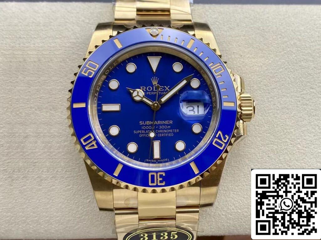 Rolex Submariner M116618LB-0003 1:1 Meilleure édition Clean Factory Cadran bleu