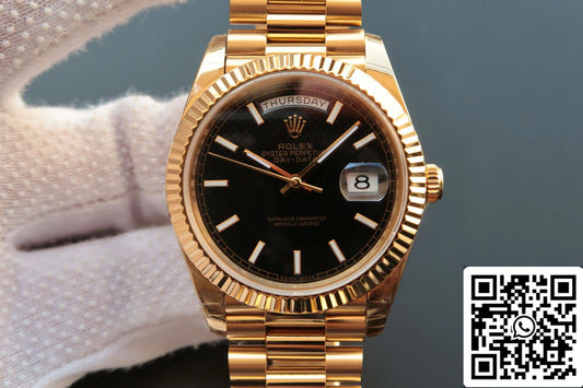 Rolex Day Date M228238-0004 1:1 Meilleure édition EW Factory Cadran noir