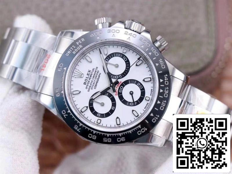 Rolex Cosmograph Daytona M116500LN-0001 1:1 Best Edition Noob Factory, weißes Zifferblatt, Schweizer ETA4130