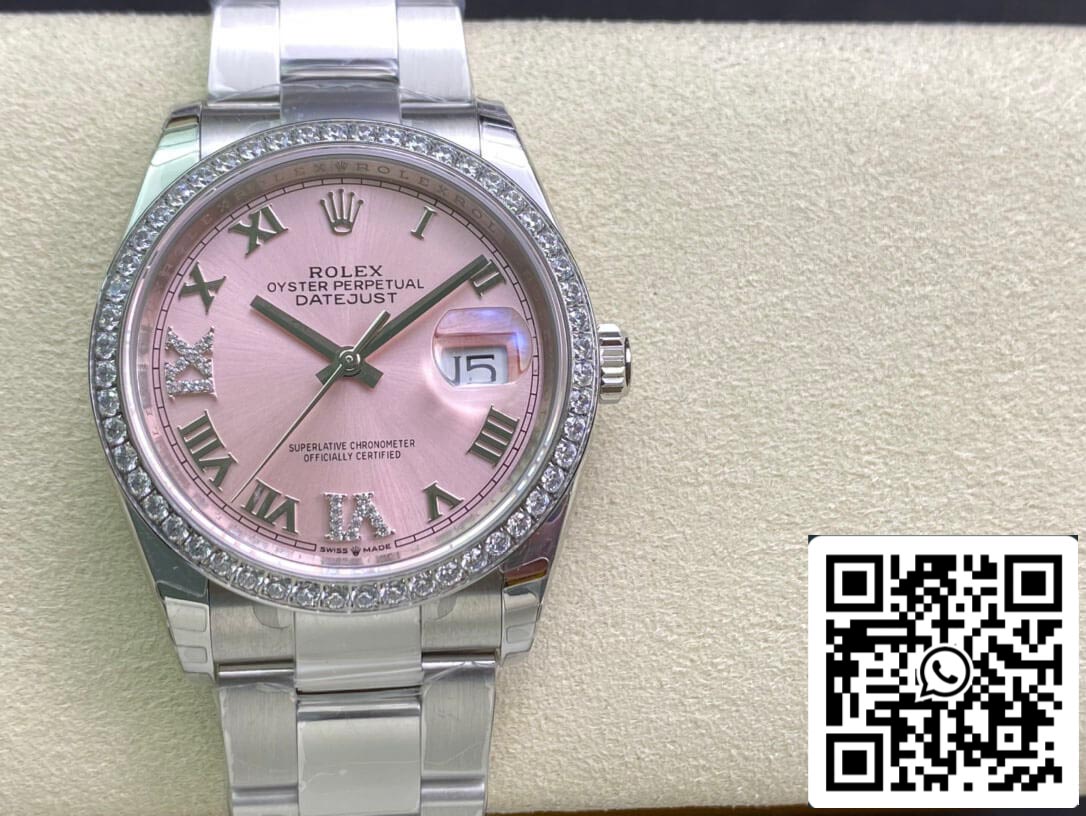 Rolex Datejust M126284RBR-0024 1:1 Meilleure édition EW Factory Cadran rose