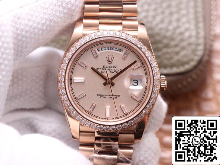 Rolex Day Date M228345RBR-0007 1:1 Best Edition EW Factory Rose Gold