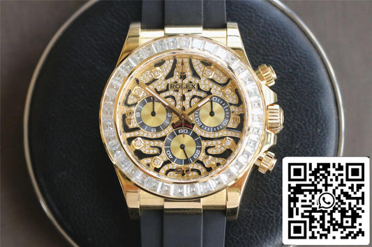 Rolex Cosmograph Daytona 116588 TBR 1:1 Meilleure édition Noob Factory Lunette en or jaune et diamants