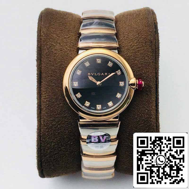 Bvlgari LVCEA 1:1 Best Edition BV Factory Rose Gold Black Dial