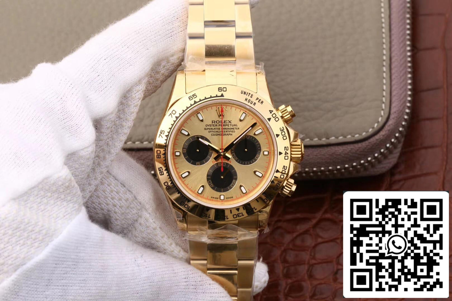 Rolex Daytona 116508 1:1 Meilleure édition JH Factory Or jaune Noir Chronographe