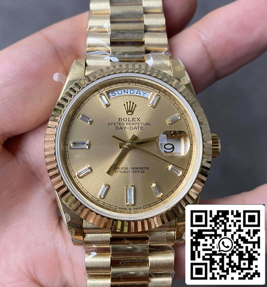 Rolex Day Date M228238-0005 1:1 Meilleure édition GM Factory V2 Cadran doré