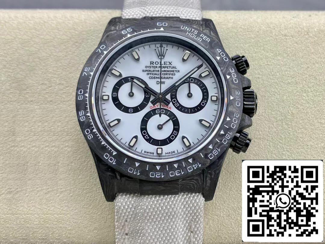 Rolex Daytona Cosmograph Diw Version personnalisée 1: 1 Meilleure édition Noob Factory Cadran blanc