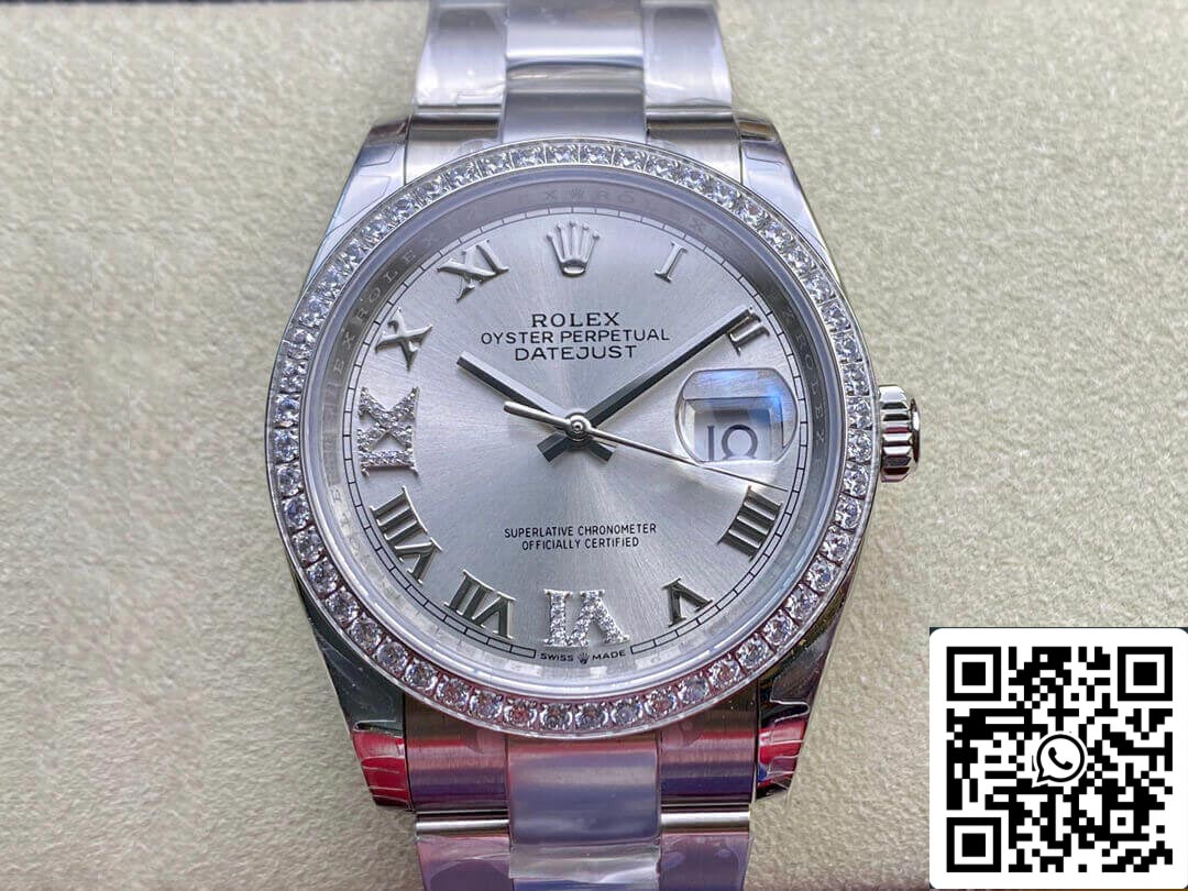 Rolex Datejust M126284RBR-0022 1:1 Meilleure édition EW Factory Cadran argenté