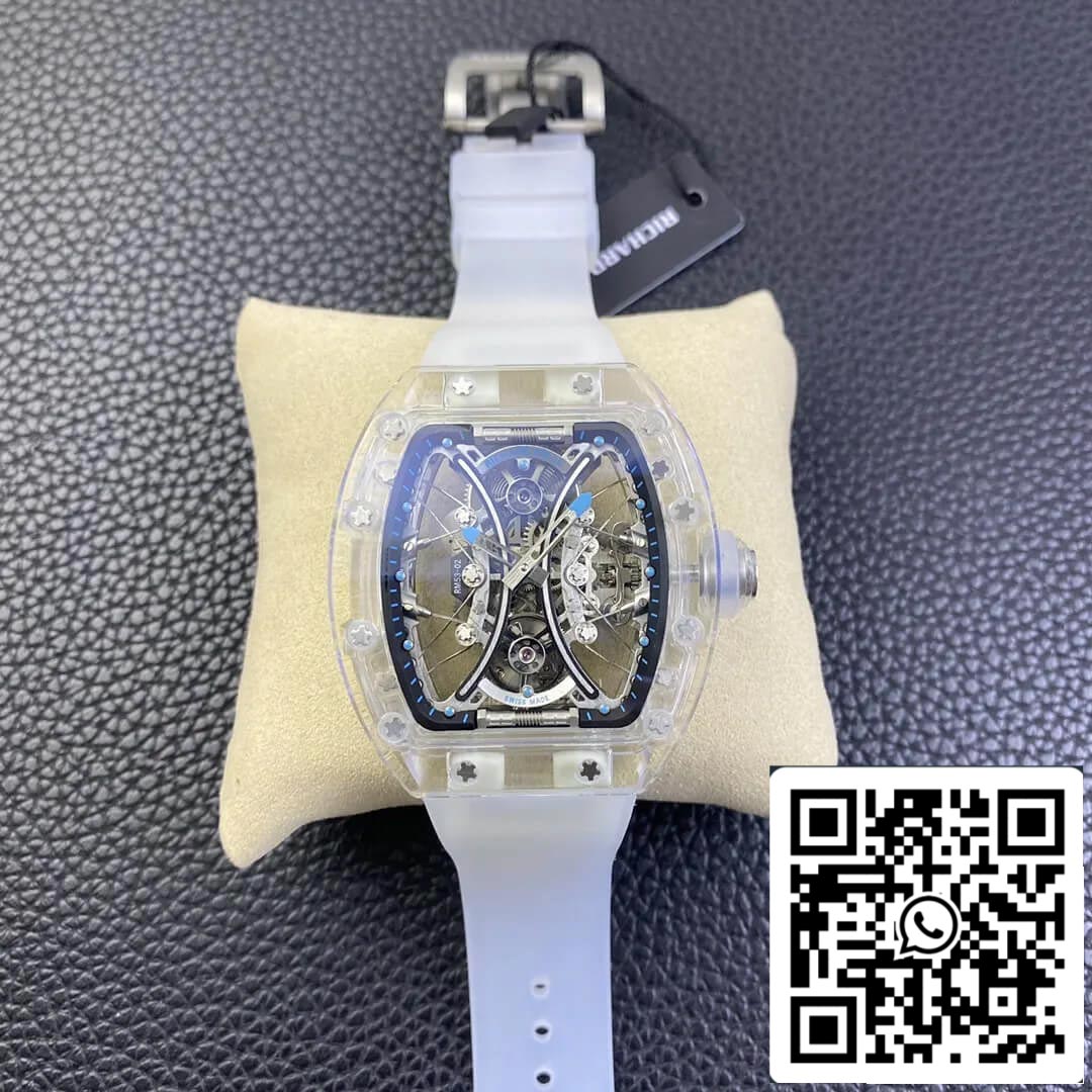 Richard Mille RM053-02 1:1 Best Edition RM Factory Transparent Tourbillon Skeleton Dial