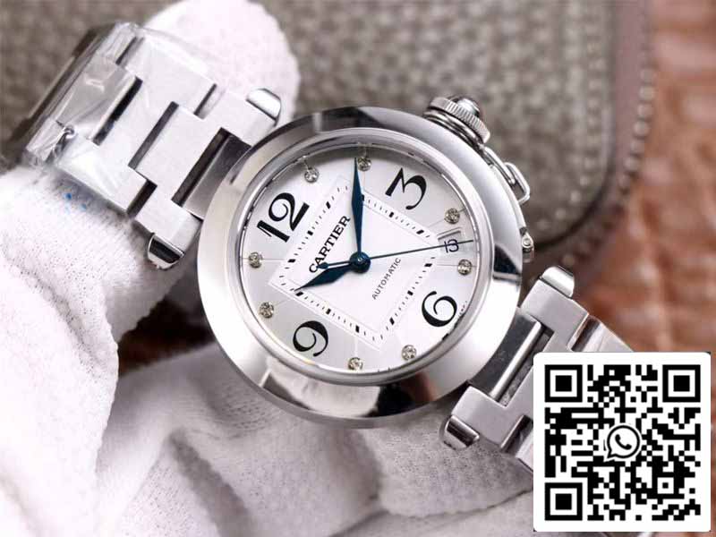 Cartier Pasha W31073M7 1:1 Best Edition V9 Factory Silver Dial Swiss Cal.049