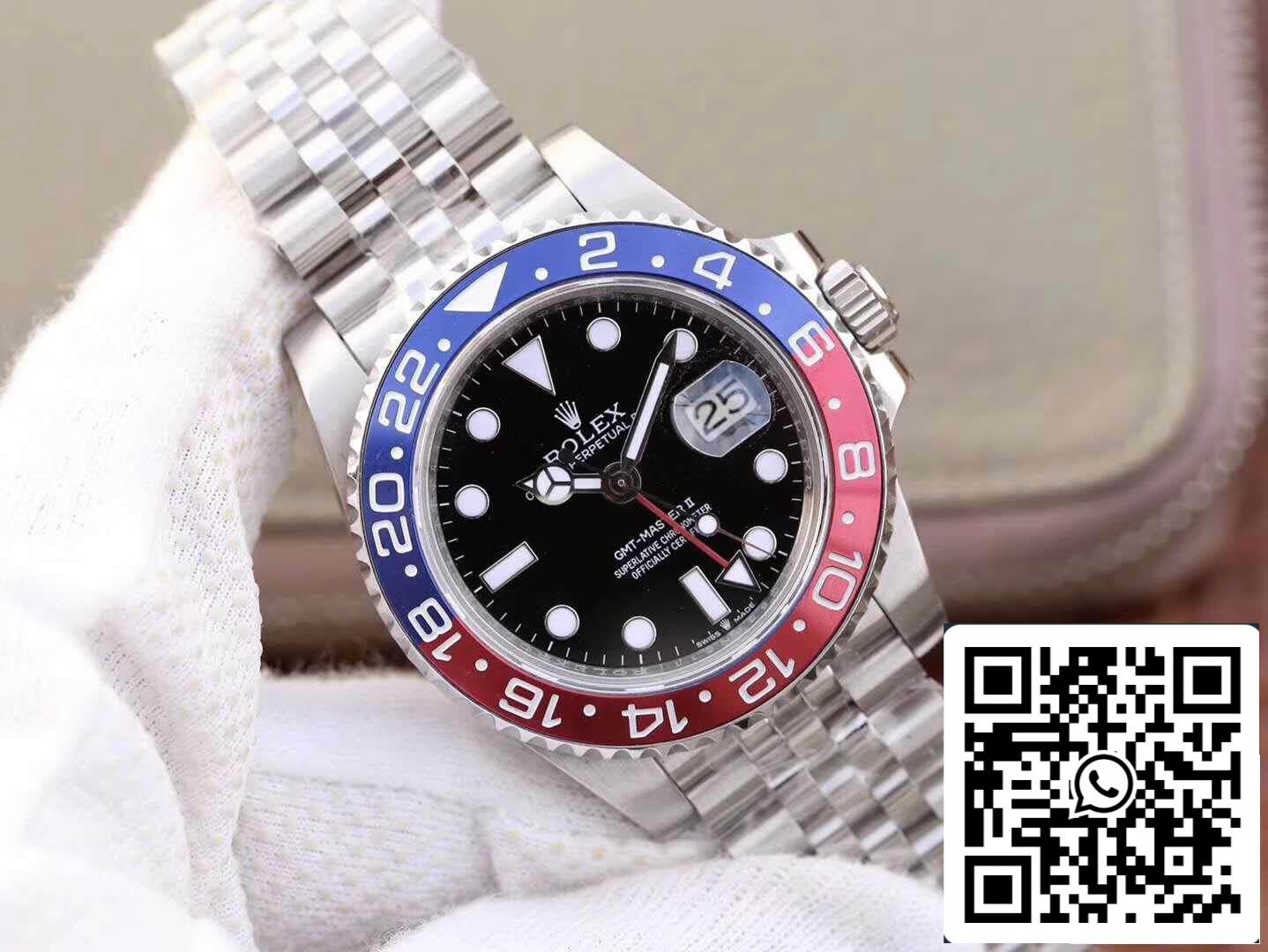 Rolex GMT-Master II 126710BLRO GM Factory 1:1 Meilleure édition suisse ETA2836 Cadran noir