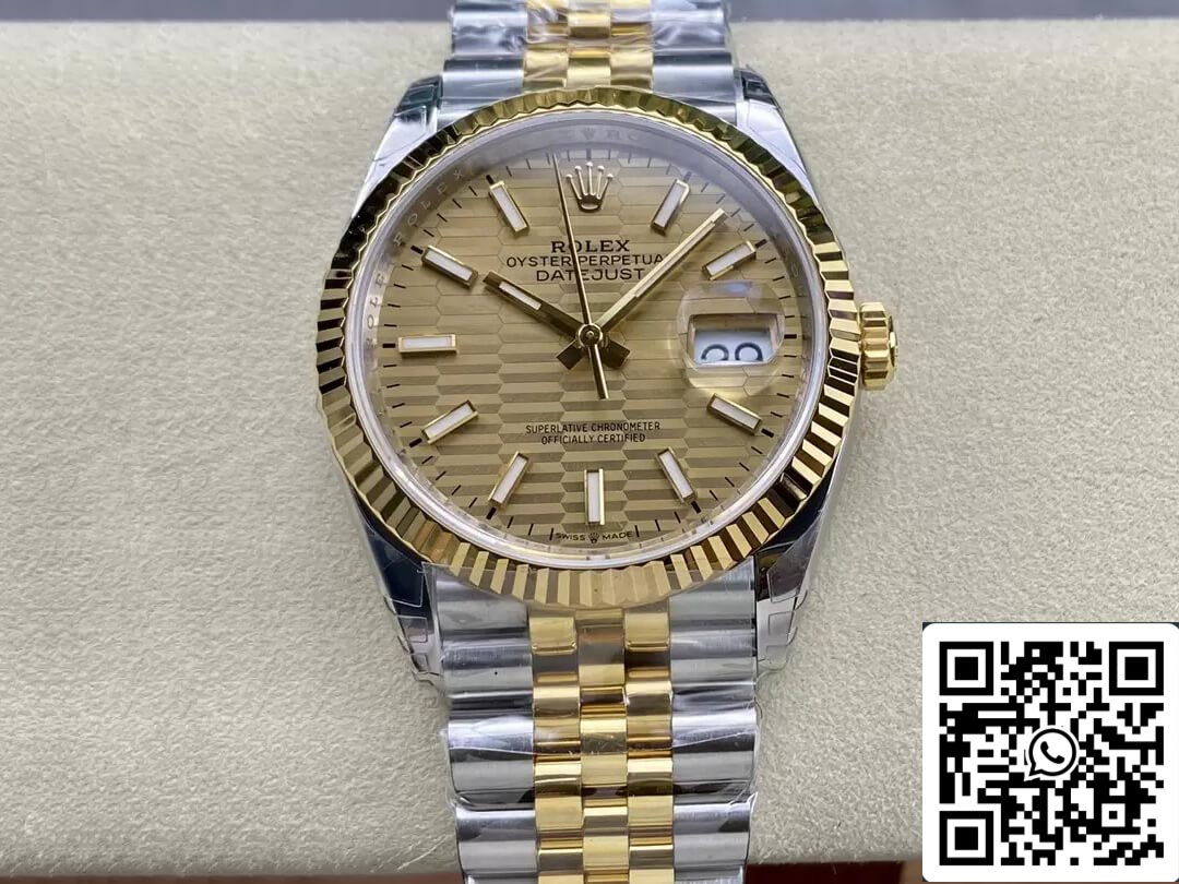 Rolex Datejust M126233-0039 36MM 1:1 Meilleure édition VS Cadran Or Usine