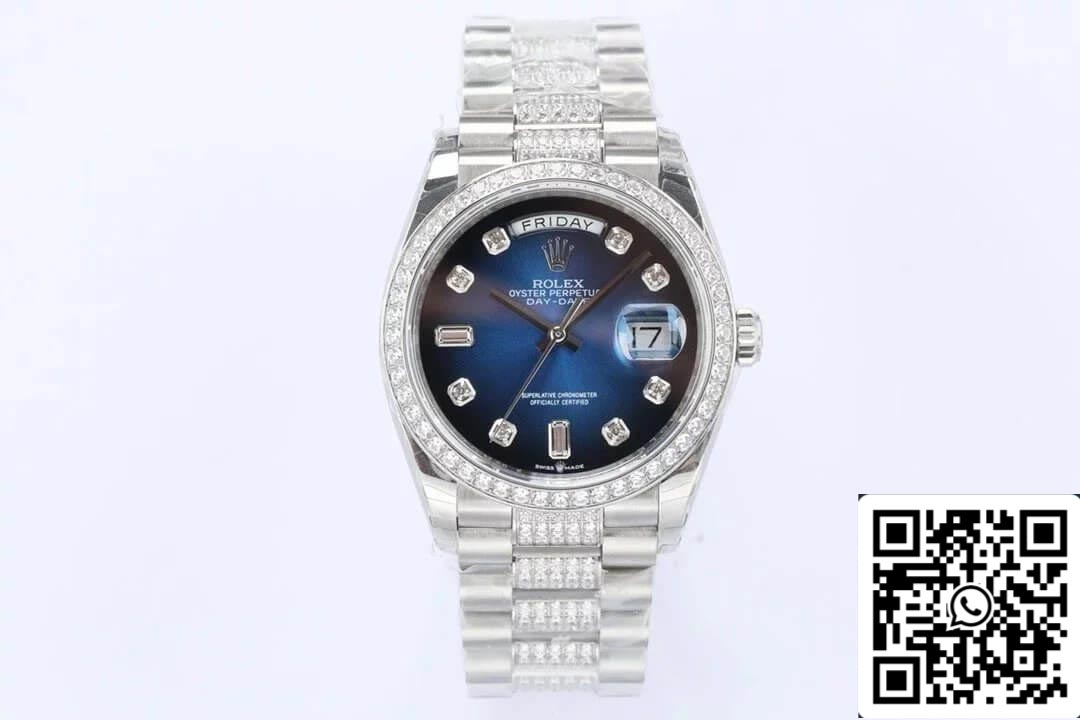 Rolex Day Date M128349RBR-0016 1:1 Best Edition EW Factory Blue Dial