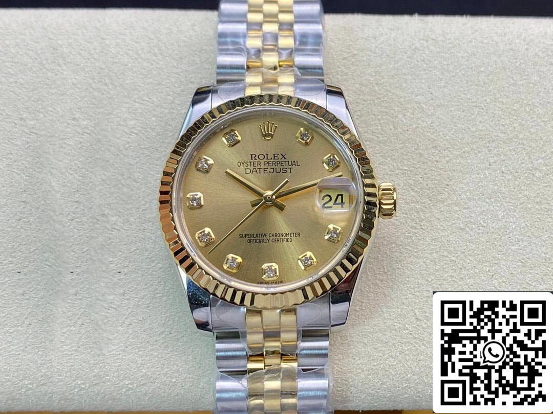 Rolex Datejust M278273-0026 31 mm 1:1 Best Edition EW Factory Champagner-Zifferblatt