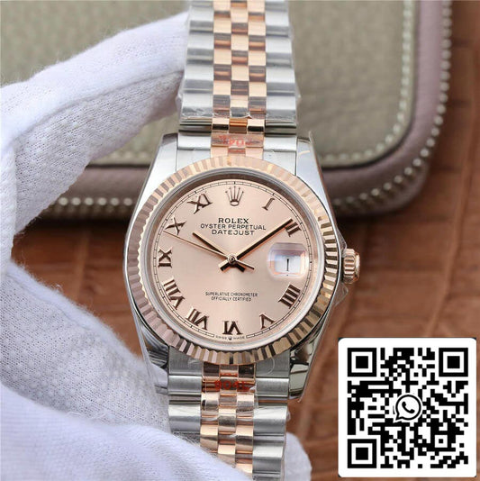 Rolex Datejust 116231 36 mm 1:1 Best Edition GM Factory rosa Zifferblatt