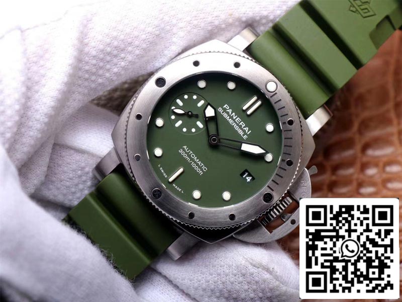 파네라이 Submersible PAM01055 1:1 Best Edition VS Factory Green 다이얼 스위스 P9000