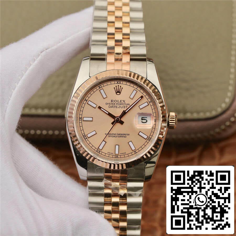 Rolex Datejust 116231 36MM 1:1 Meilleure édition GM Factory Cadran rose en or rose