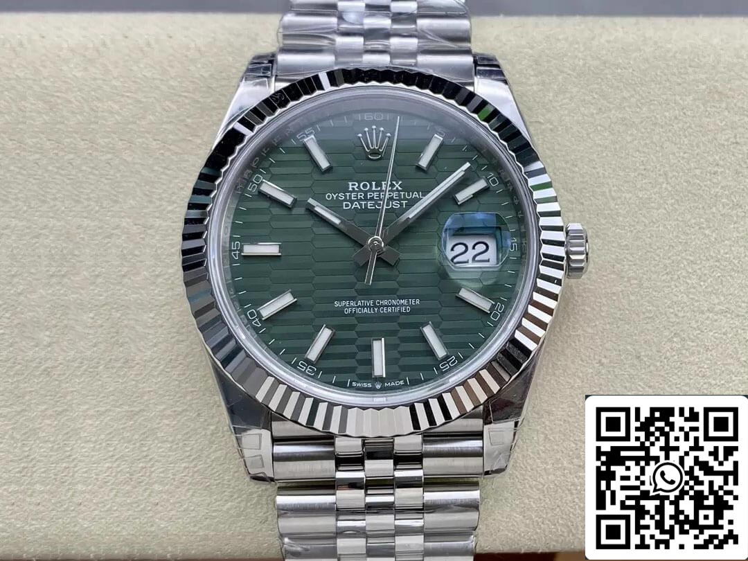 Rolex Datejust M126334-0030 41MM 1:1 Meilleure édition VS Cadran vert d'usine