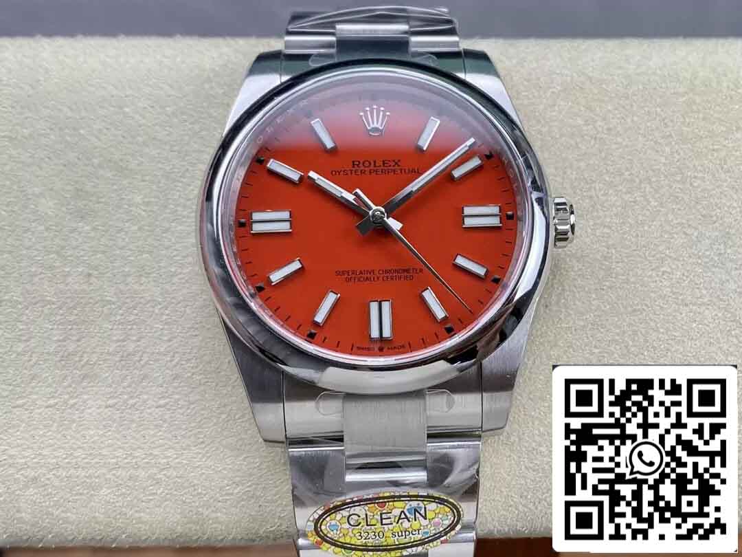 Rolex Oyster Perpetual M124300-0007 41MM 1:1 Meilleure édition Clean Factory Cadran rouge corail