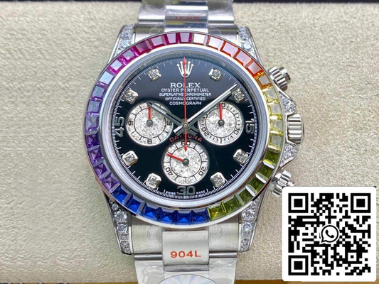 Rolex Daytona Cosmograph 116599 RBOW 1:1 Meilleure édition JH Factory Cadran noir