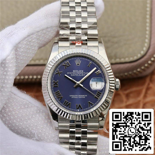 Rolex Datejust 36MM 1:1 Best Edition GM Factory Blue Dial