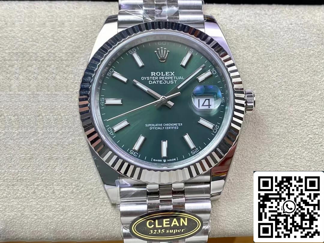 Rolex Datejust M126334-0027 41mm Jubilee Strap Clean Factory Mint Green Dial
