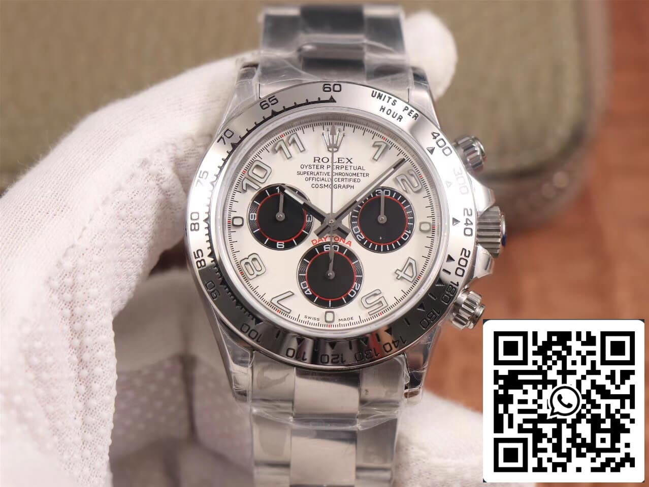 Rolex Daytona Cosmograph 116509 1:1 Meilleure édition JH Factory Or blanc 18 carats