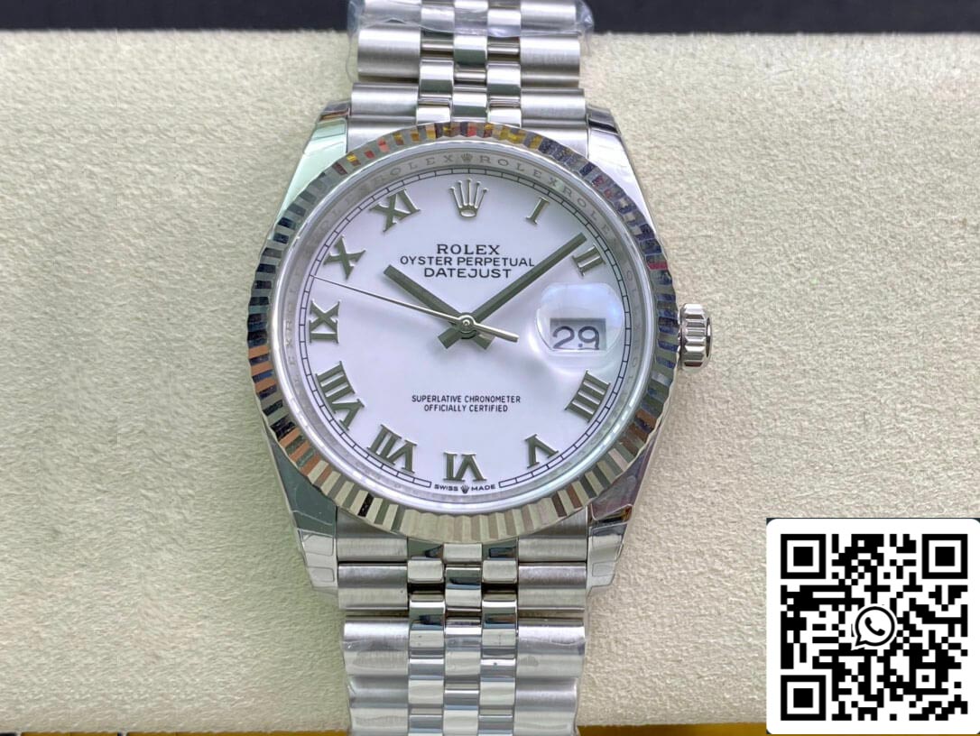 Rolex Datejust M126234-0025 1:1 Meilleure édition EW Factory Cadran blanc