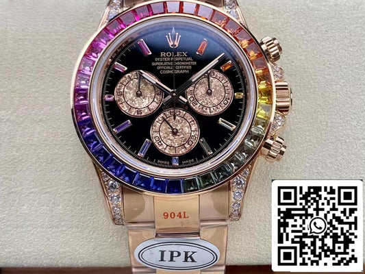 Rolex Daytona 116595 RAINBOW Or rose 1:1 Meilleure édition IPK Factory Or rose