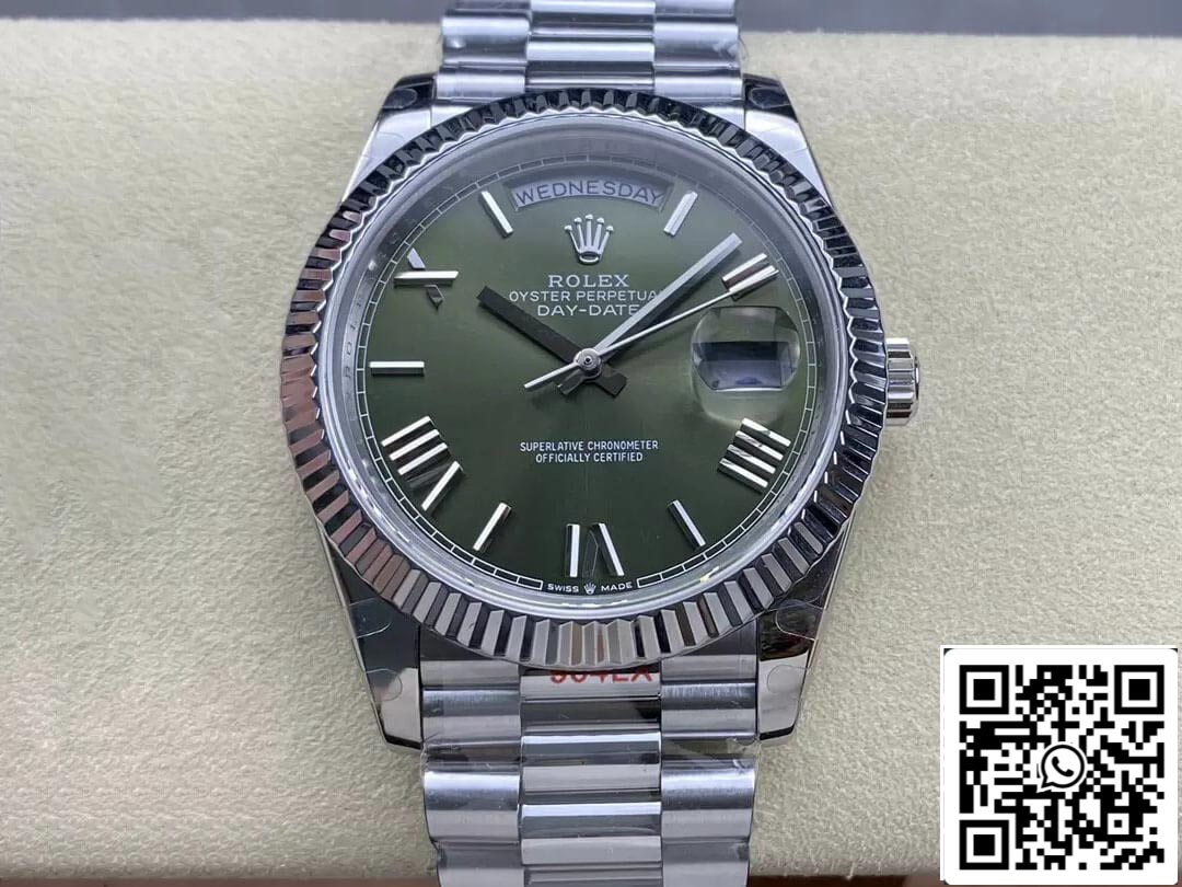 Rolex Day Date M228236-0008 1:1 Meilleure édition GM Factory V2 Cadran vert