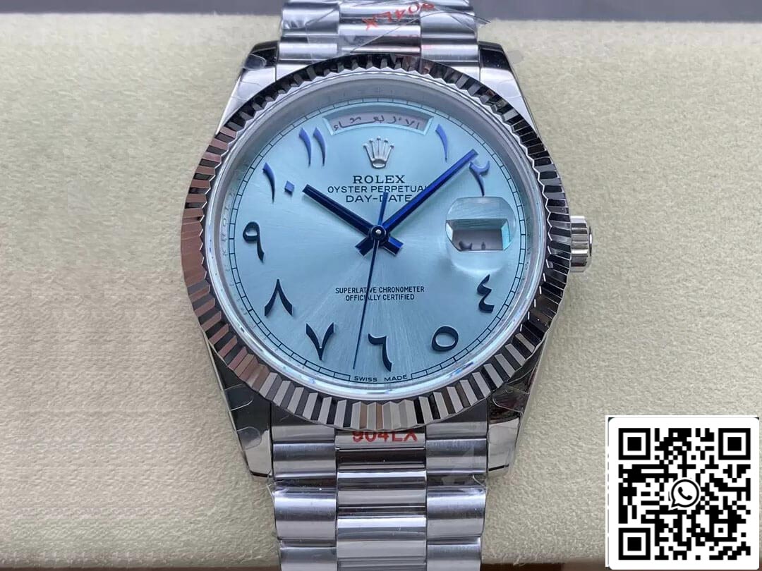 Rolex Day Date M228236 1:1 Meilleure édition GM Factory V2 Cadran bleu du Moyen-Orient