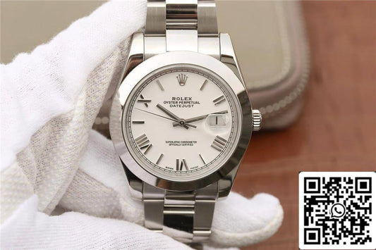 Rolex Datejust 41MM 1:1 Best Edition EW Factory Weißes Zifferblatt