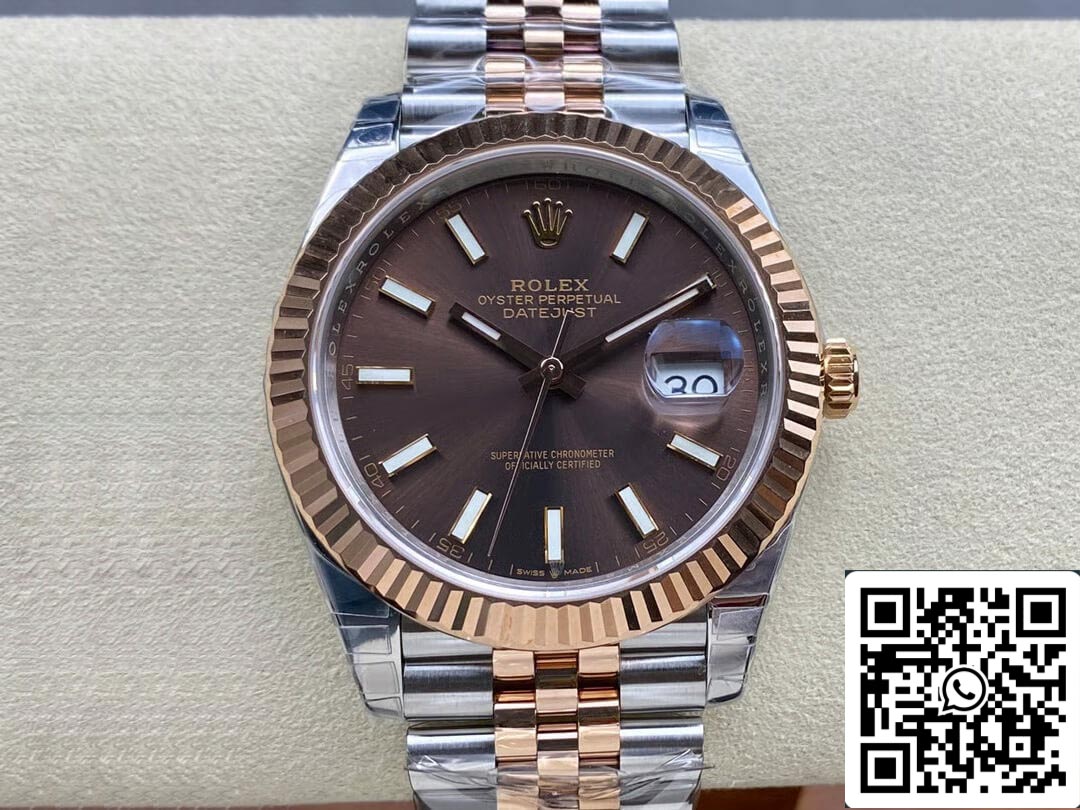 Rolex Datejust M126331-0002 1:1 Meilleure édition VS Cadran marron d'usine