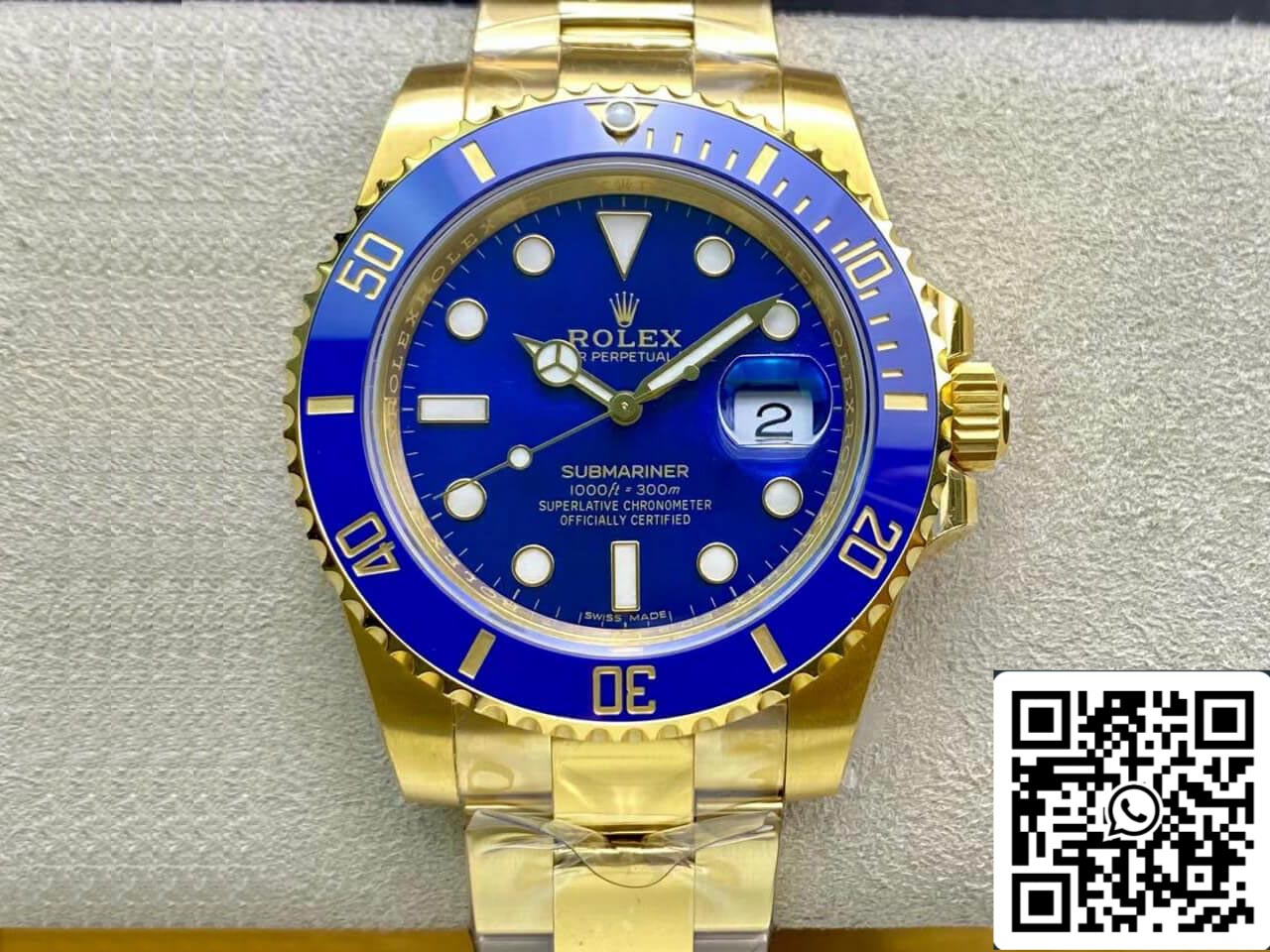 Rolex Submariner M116618LB-0003 3135 mouvement 40 mm VS cadran bleu usine