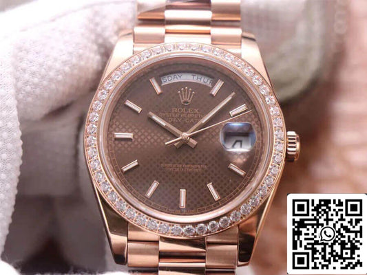 Rolex Day Date M228345RBR-0005 1:1 Best Edition EW Factory 18ct Rose Gold