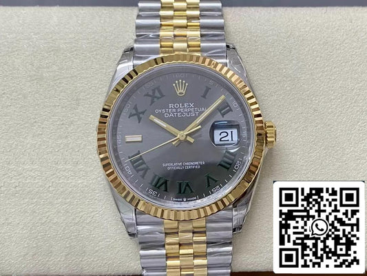 Rolex Datejust M126233-0035 36MM 1:1 Meilleure édition VS Cadran d'usine Wimbledon